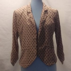 Vanity Polka-Dot Blazer with 3/4 sleeves